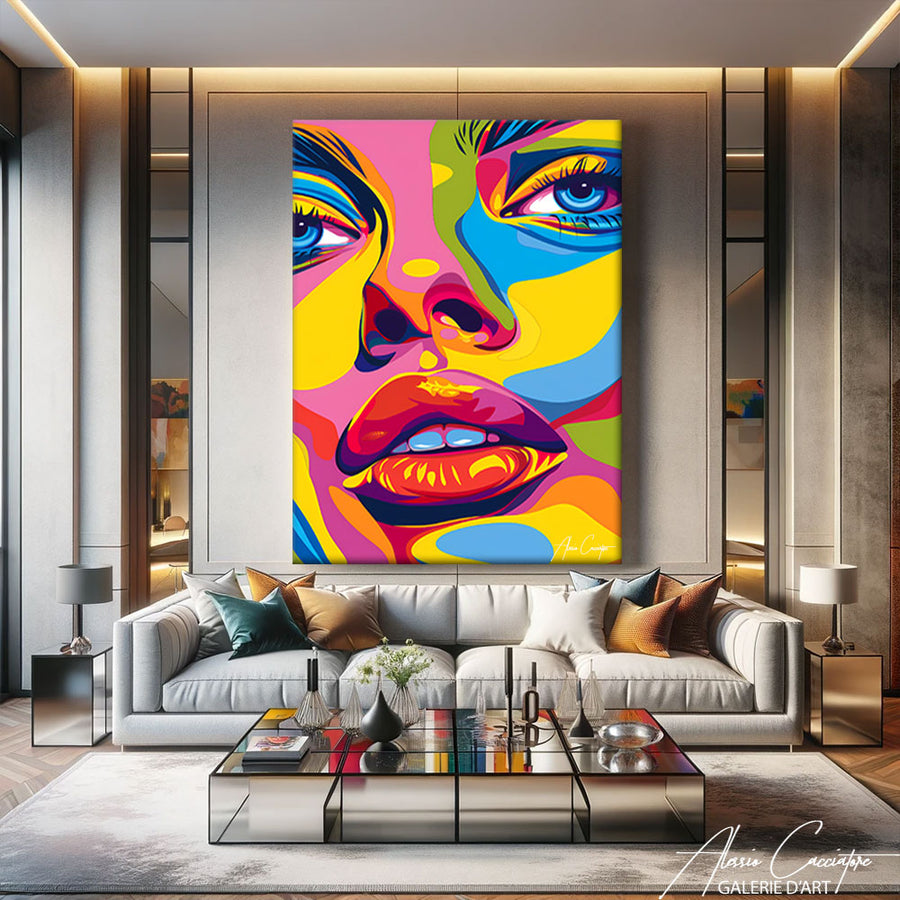 toile peinture pop art – mise en situation