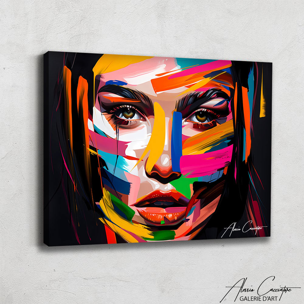 Tableau Pop Art Fond Noir