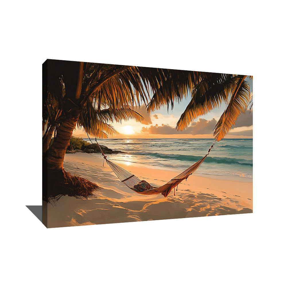 TABLEAU COUCHER DE SOLEIL PLAGE