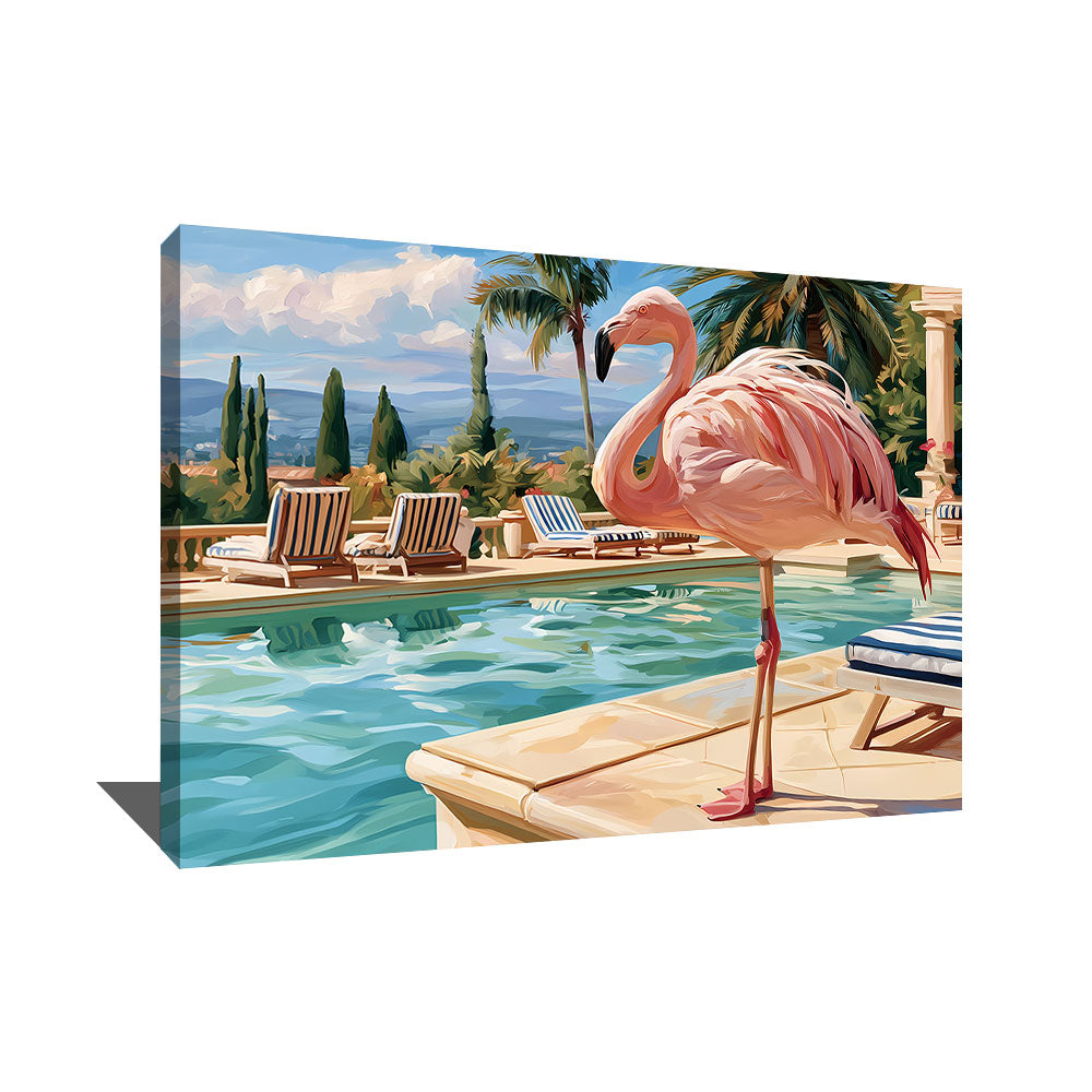 Tableau Avec Flamant Rose