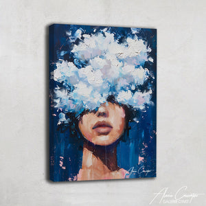 Tableau Portrait Femme Abstrait