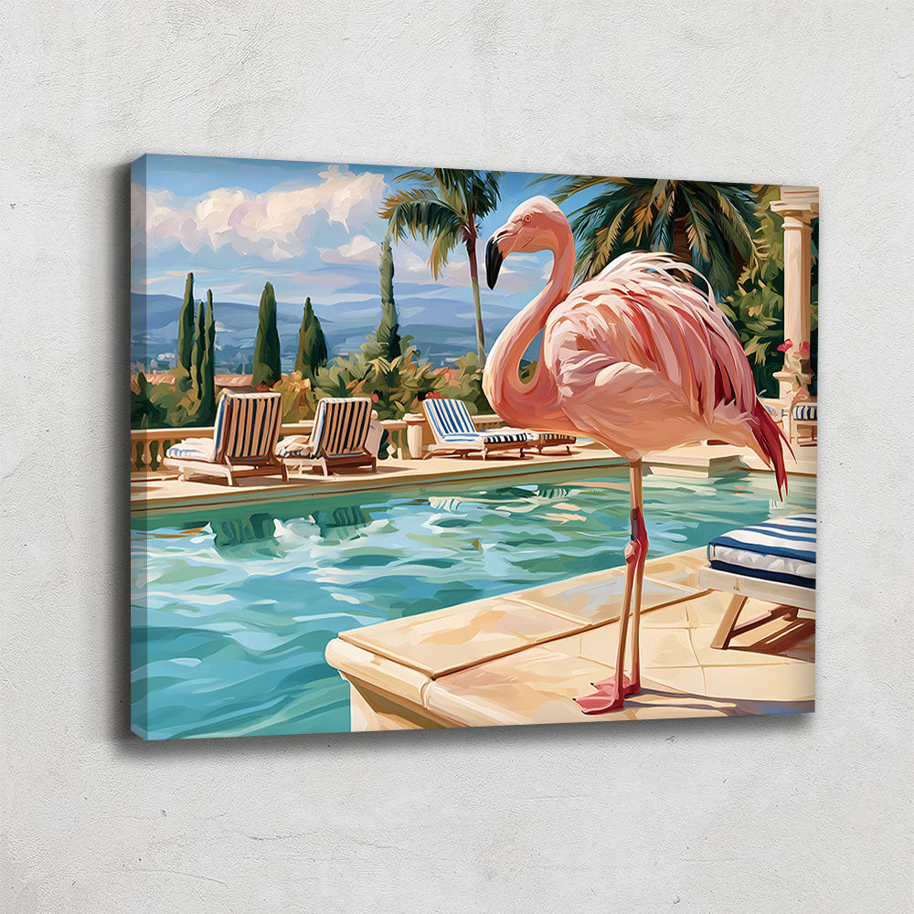 Tableau Avec Flamant Rose