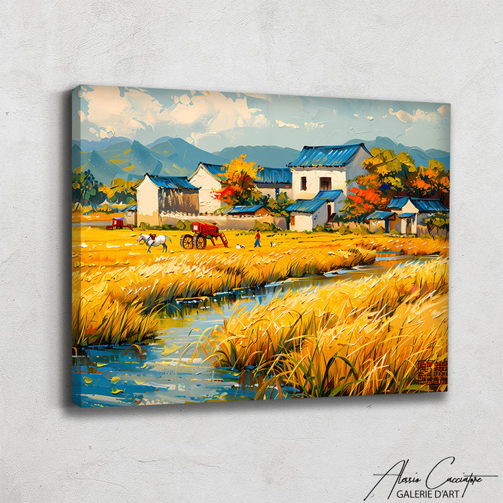 Tableau Peinture Paysage Campagne