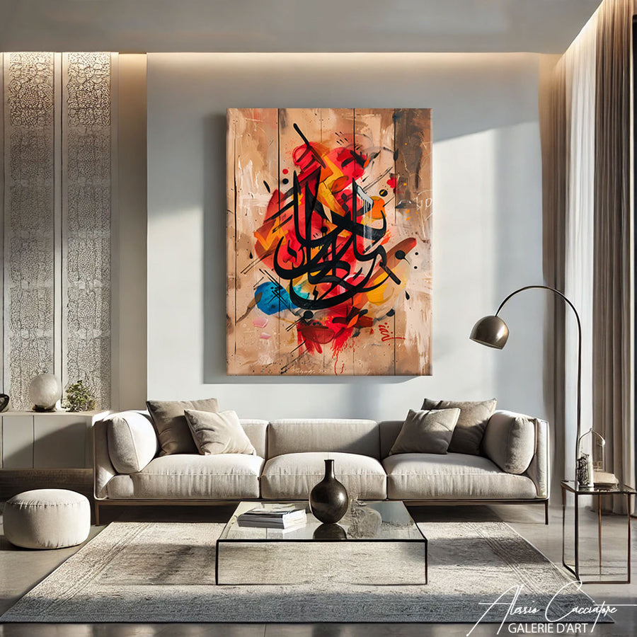 TABLEAU CALLIGRAPHIE ISLAM – mise en situation