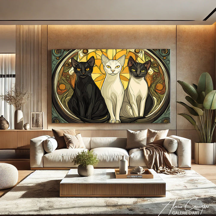 Tableau Art Déco Animaux