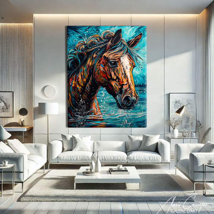 Tableau Cheval Bleu