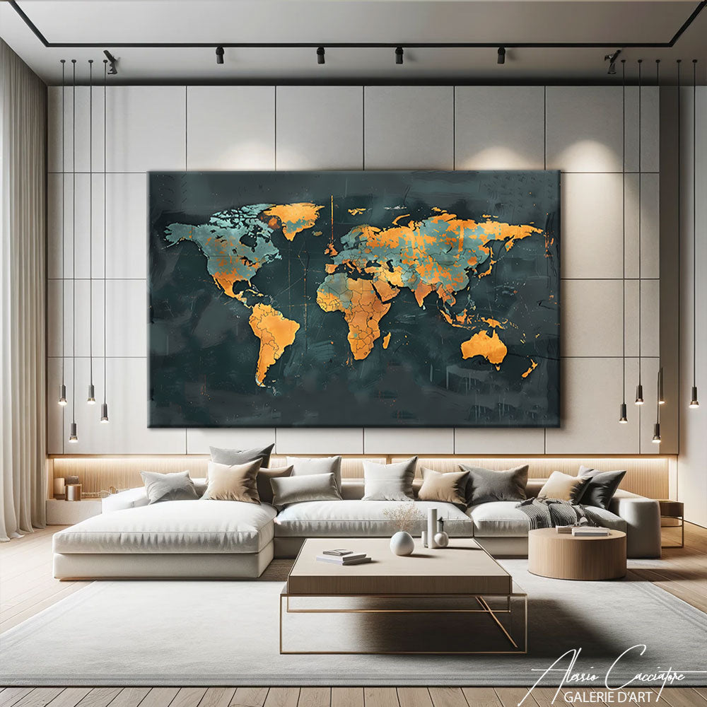 Carte du Monde Tableau Mural