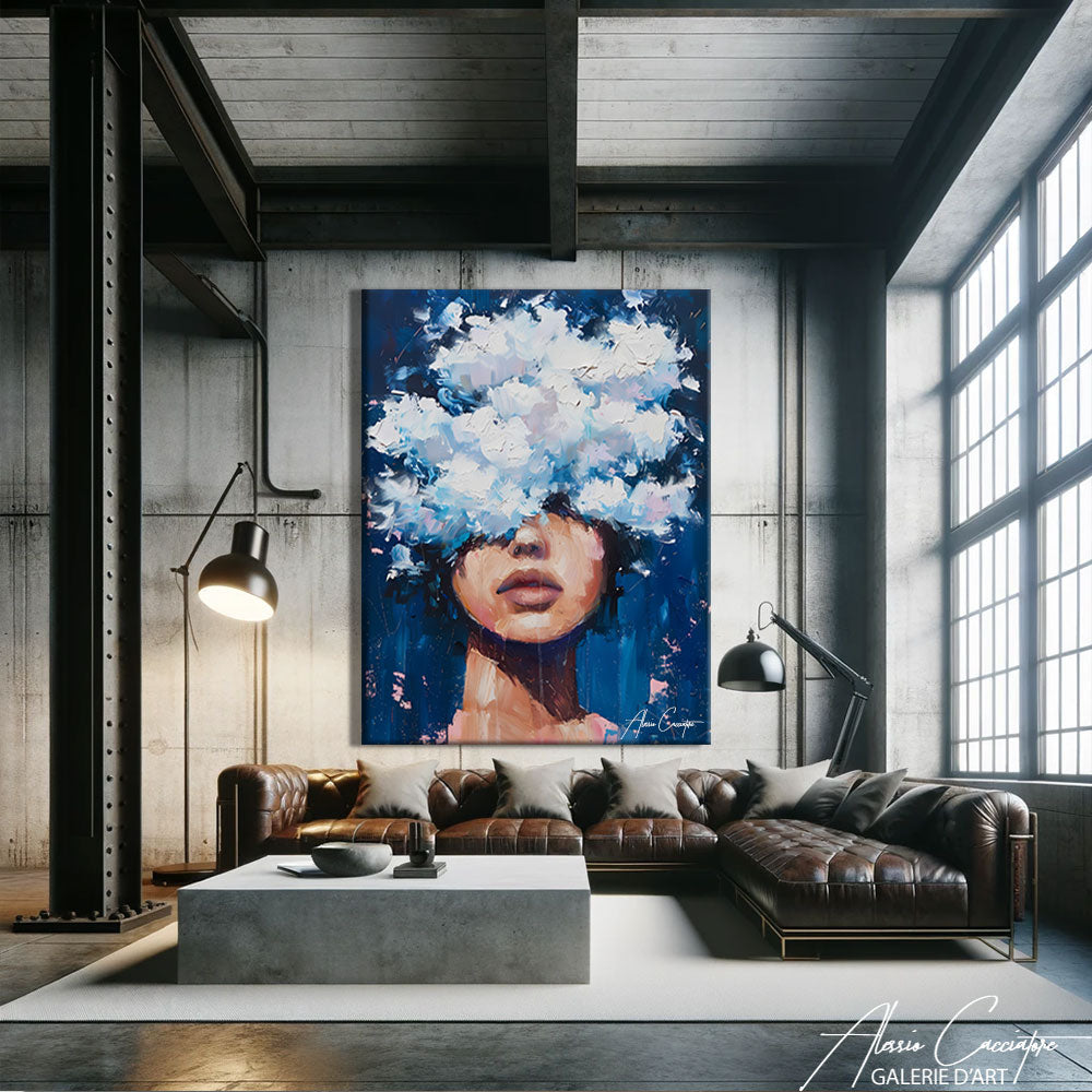 Tableau Visage Femme Abstrait