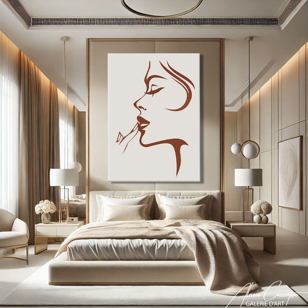 Peinture minimaliste femme

