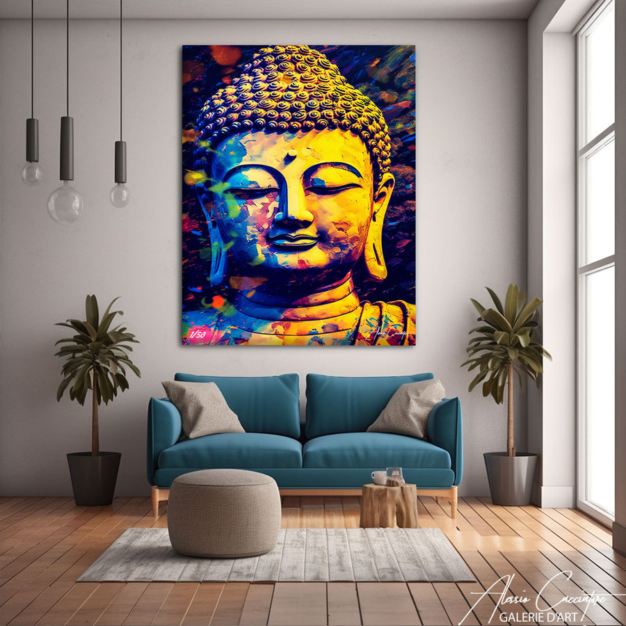 tableau peinture bouddha – mise en situation
