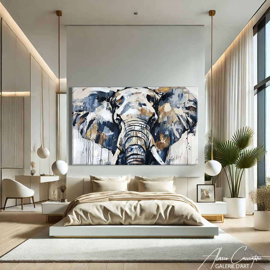 Toile photo éléphant

 – mise en situation