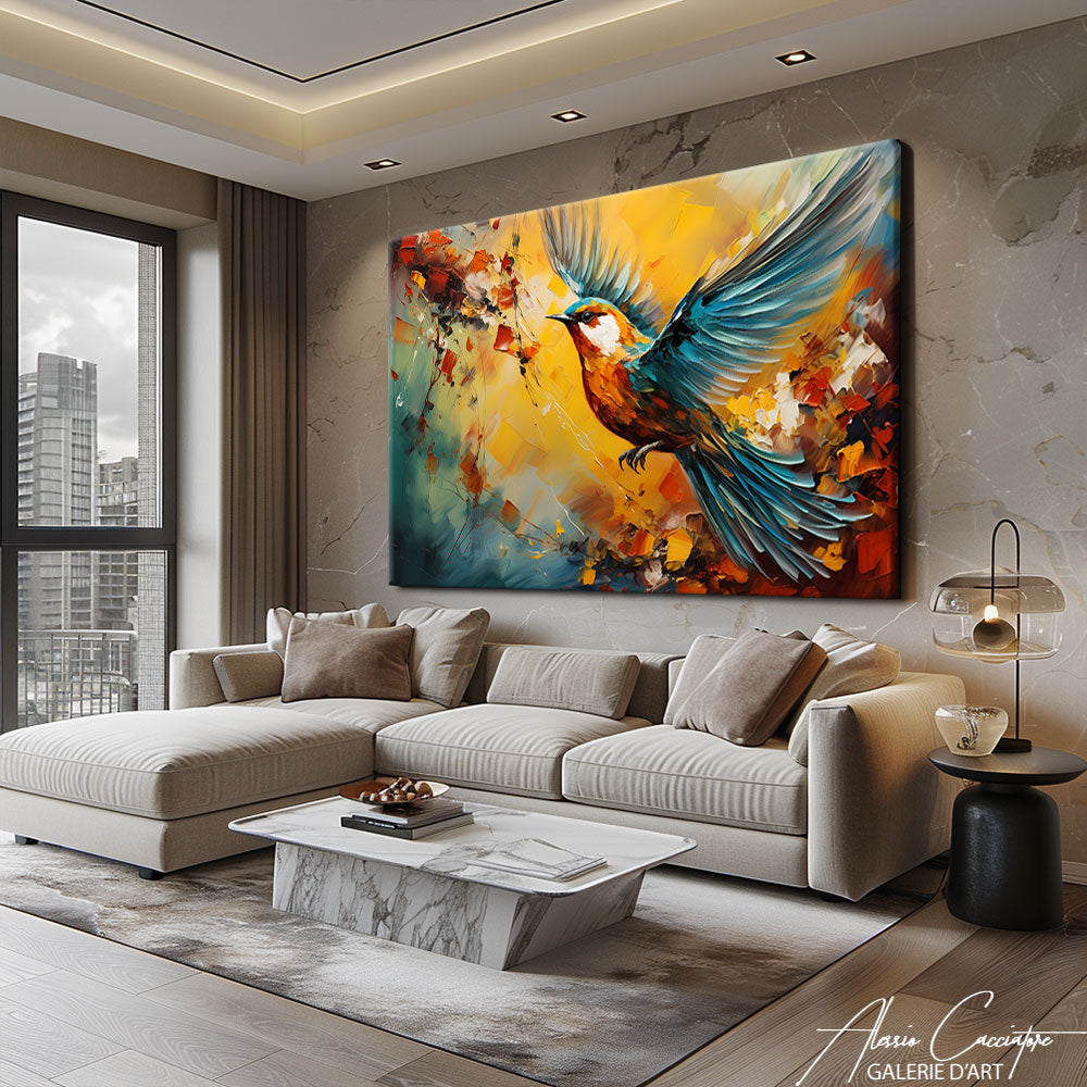 Tableau Oiseau Coloré
