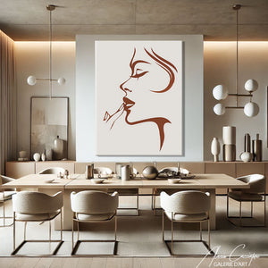 Tableau visage minimaliste

