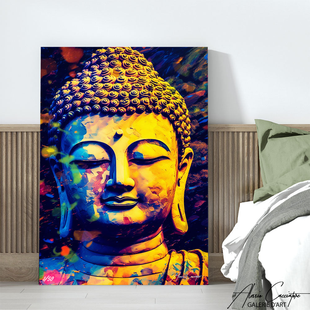 tableau bouddha couleur