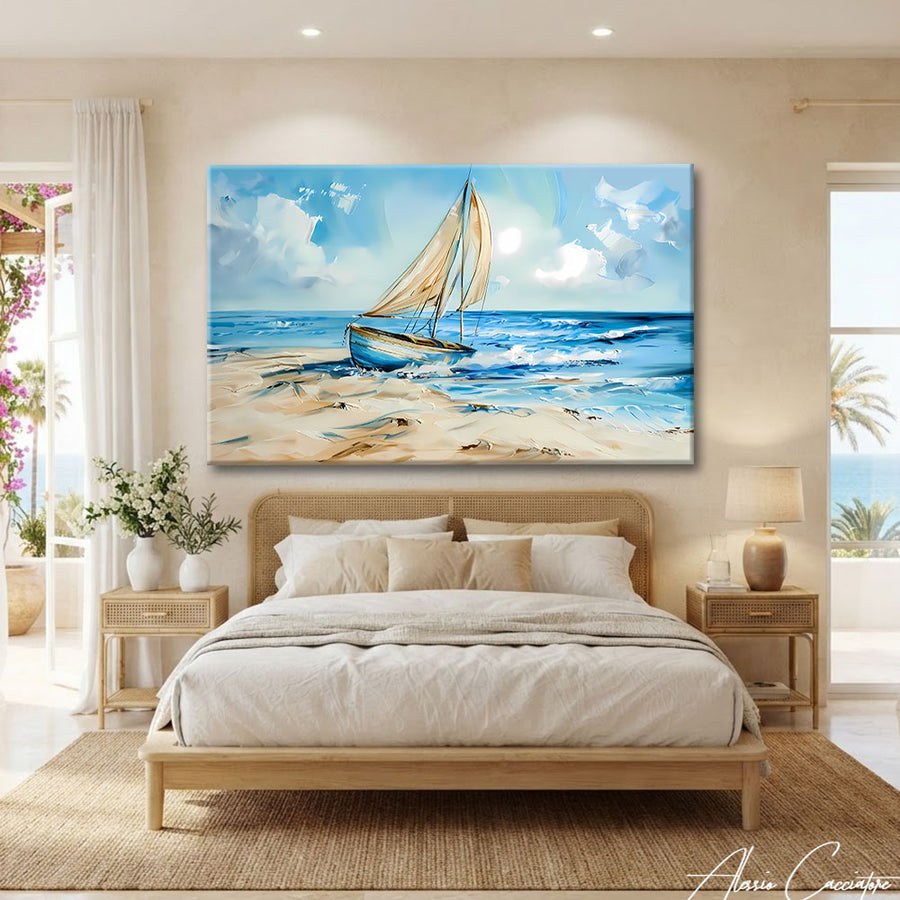 TABLEAU BATEAU BORD DE MER – mise en situation
