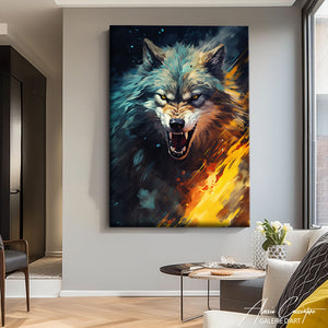 peinture loup garou