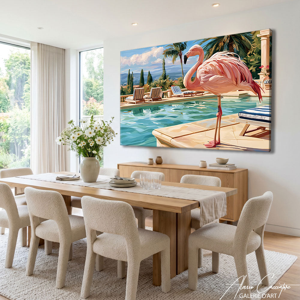 Décoration Murale Avec Flamant Rose