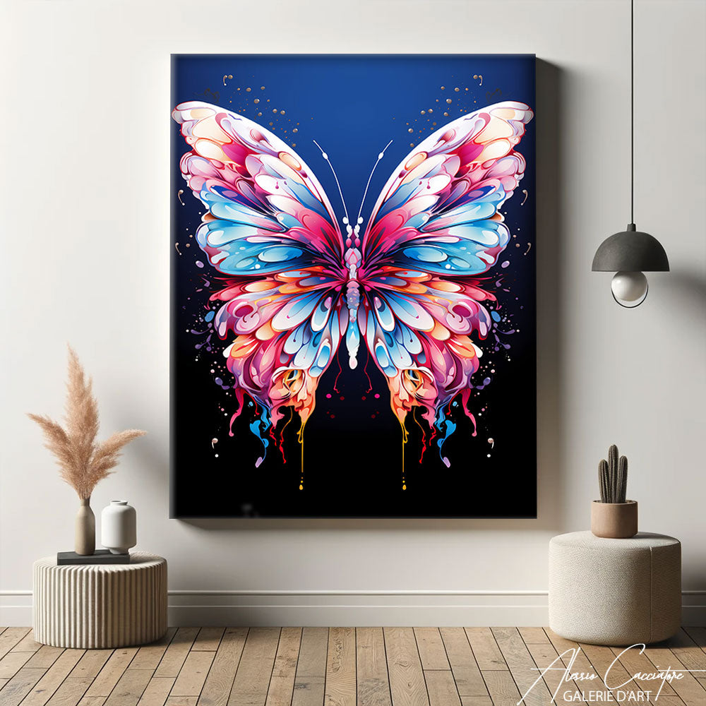 tableau papillon pop art