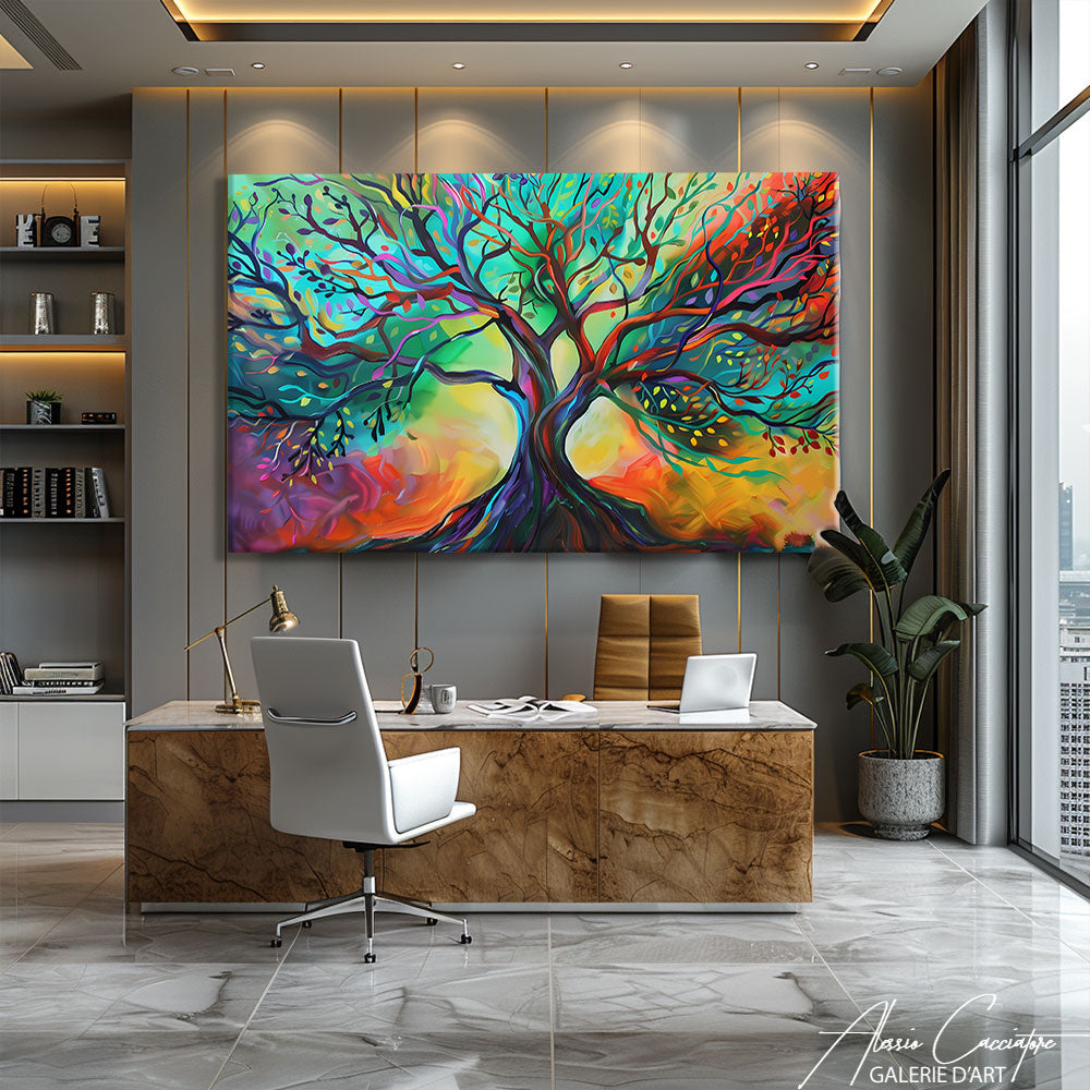 tableau arbre coloré
