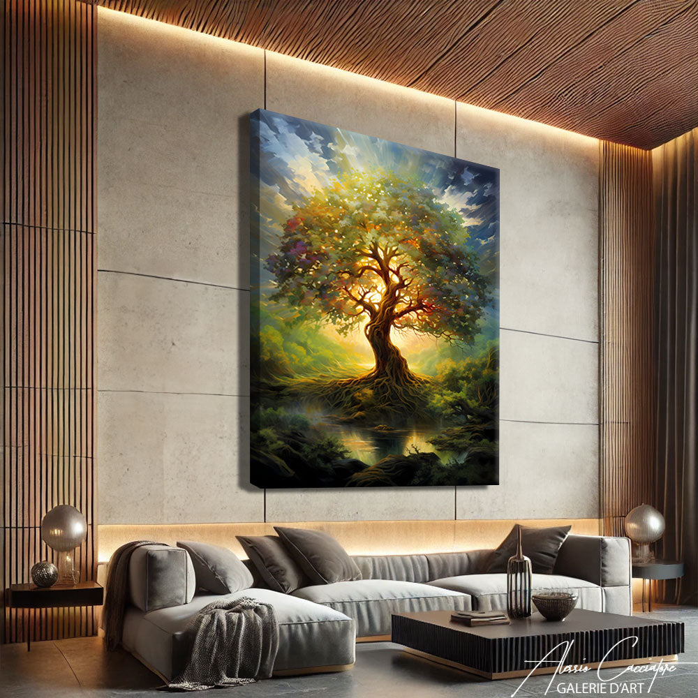 TABLEAU ARBRE DE VIE VERT
