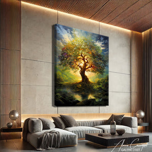 TABLEAU ARBRE DE VIE VERT
