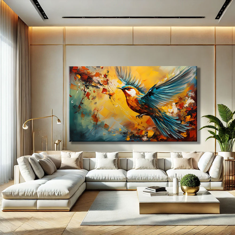 Tableau Oiseau Abstrait