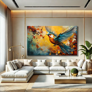 Tableau Oiseau Abstrait