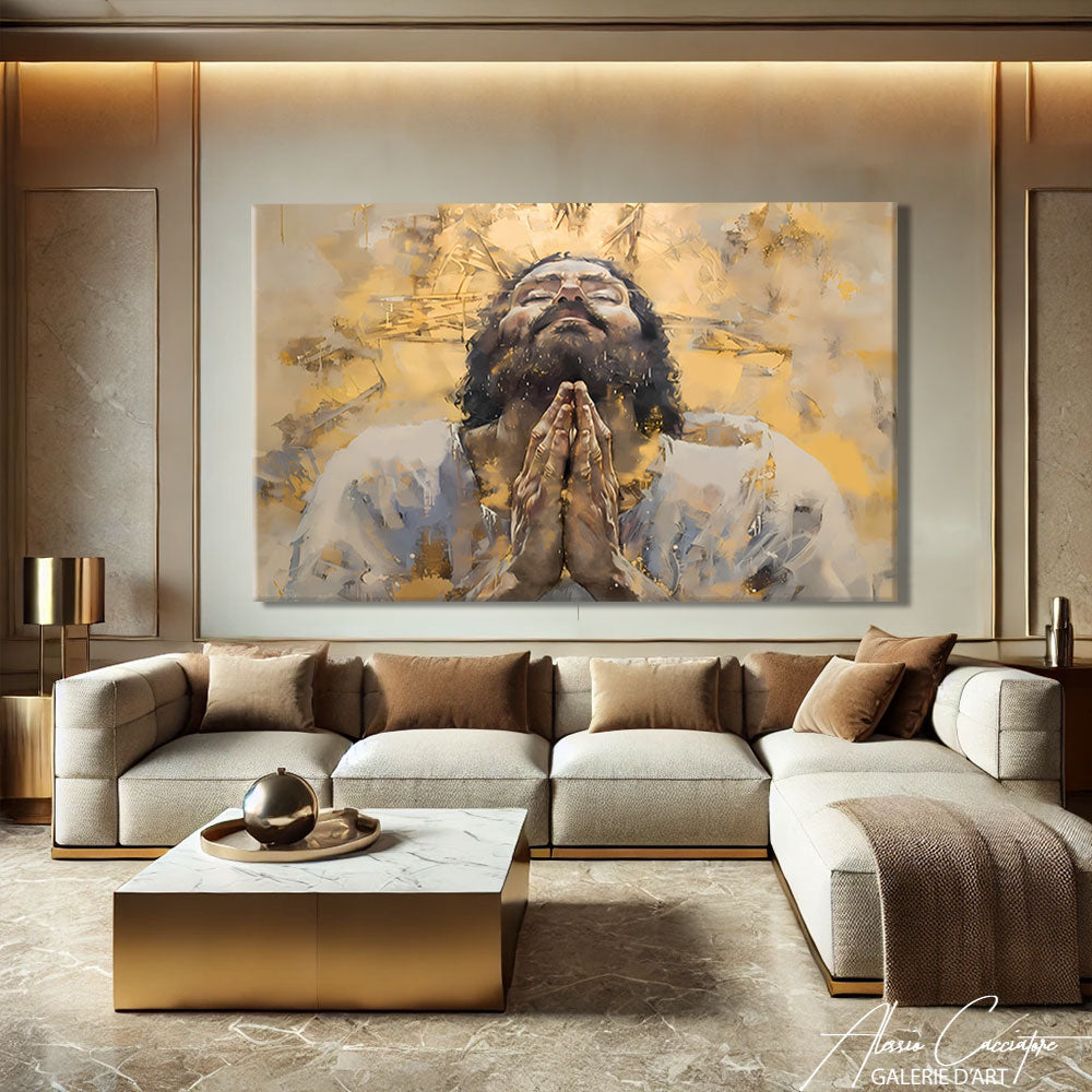 TABLEAU JÉSUS ABSTRAIT
