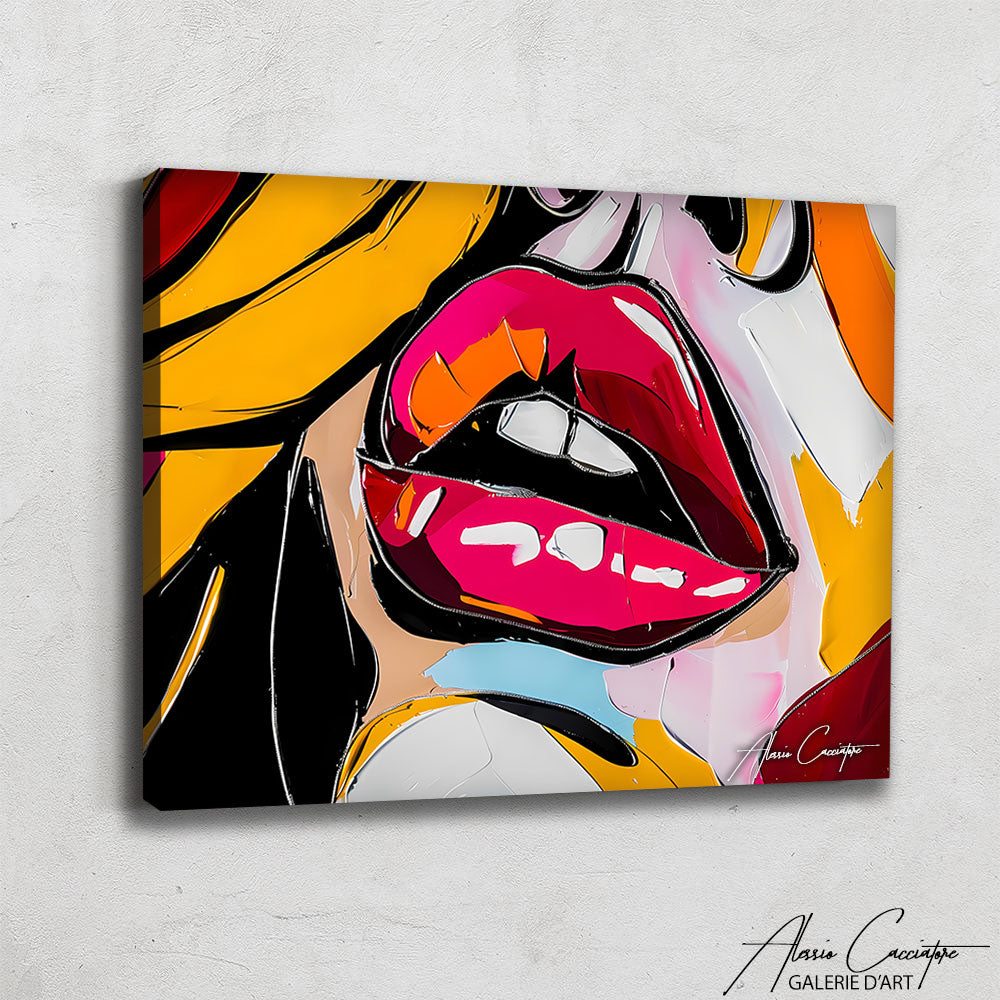 Tableau Bouche Pop Art
