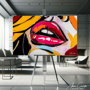 tableau levre pop art