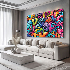tableau graffiti coloré