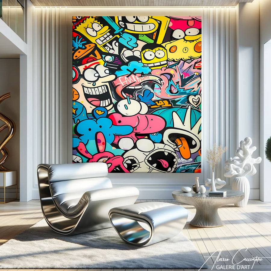 Tableau Mural Street Art – mise en situation