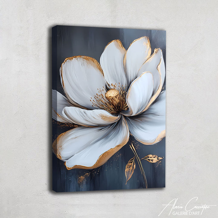 TABLEAU MODERNE FLEUR BLANCHE