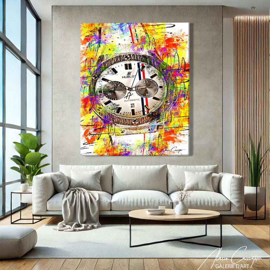 TABLEAU HUBLOT POP ART
 – mise en situation