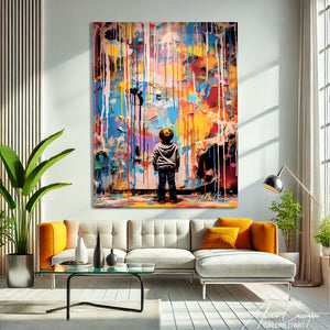 tableau street art toile