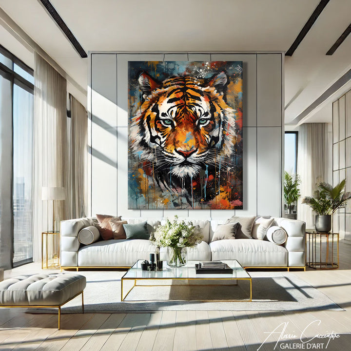 TABLEAU TIGRE COULEUR