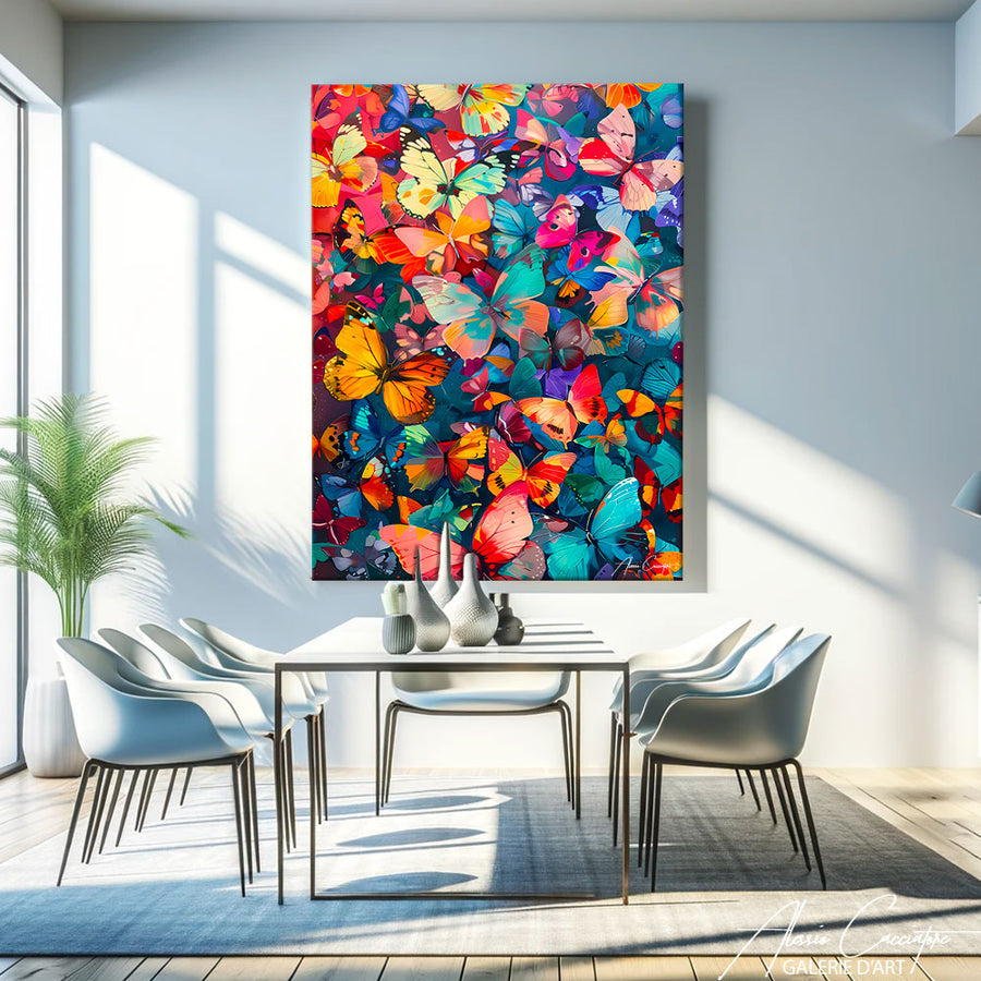 Tableau Papillons Multicolore – mise en situation
