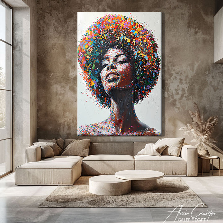 Femme Africaine Peinture sur Toile