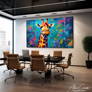 Tableau Peinture Acrylique Girafe