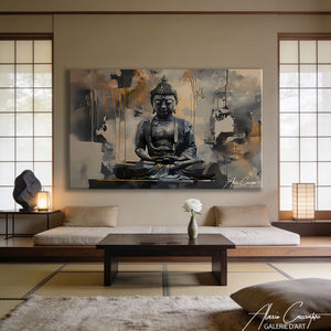 TABLEAU BOUDDHA NOIR