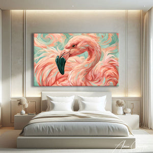 Toile Flamant Rose Tableau