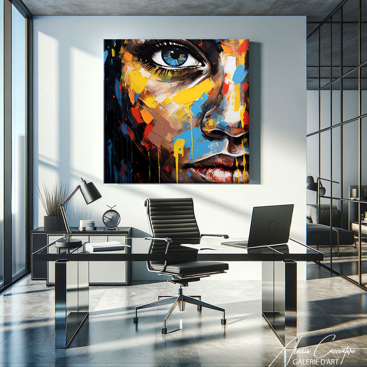 Tableau Peinture Visage Femme