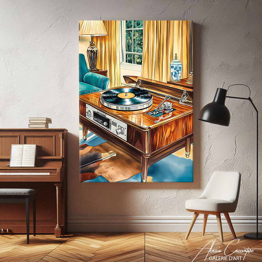 Tableau Rétro Musique – mise en situation