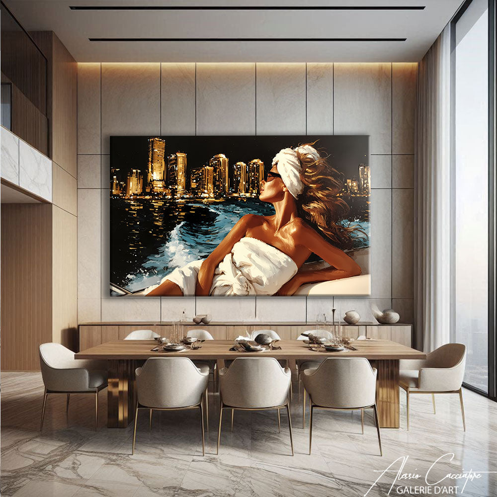 MODERN CHIC WOMAN PAINTING