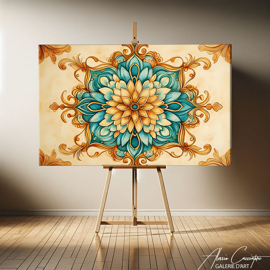 Tableau Mandala Moderne – mise en situation