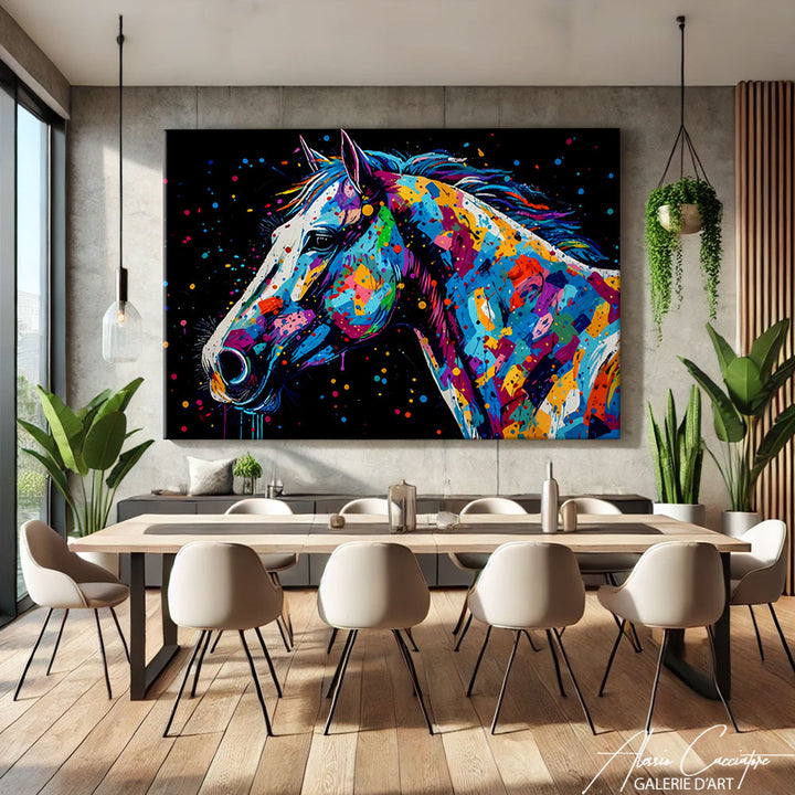 Tableau Cheval abstrait