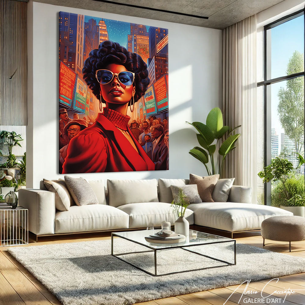 Peinture À L'huile Femme Africaine