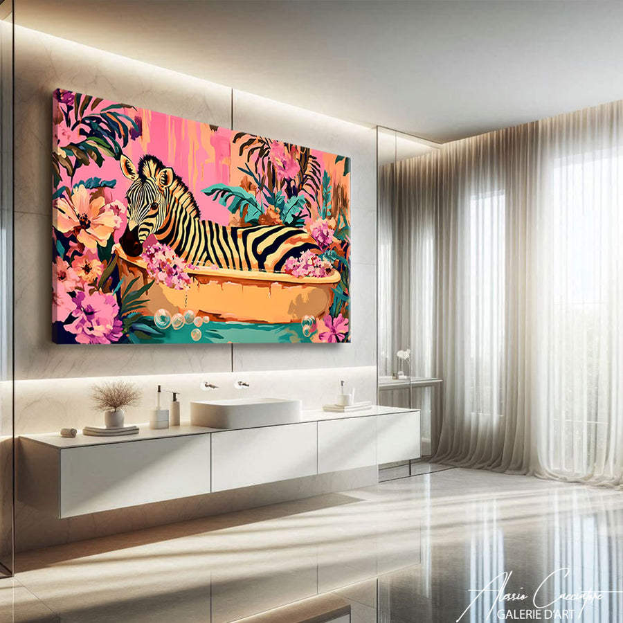 TABLEAU MURAL SALLE DE BAIN – mise en situation