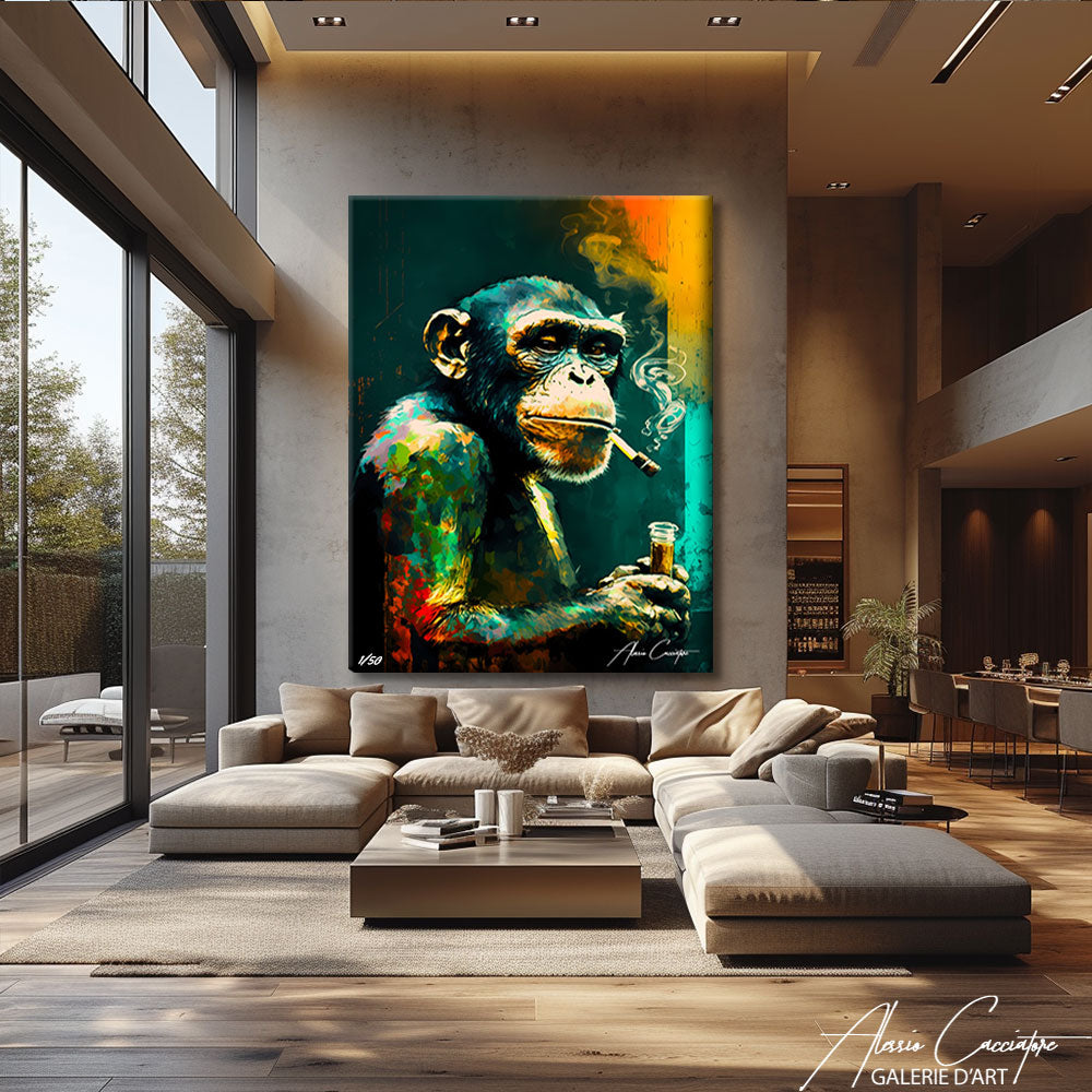 tableau singe moderne