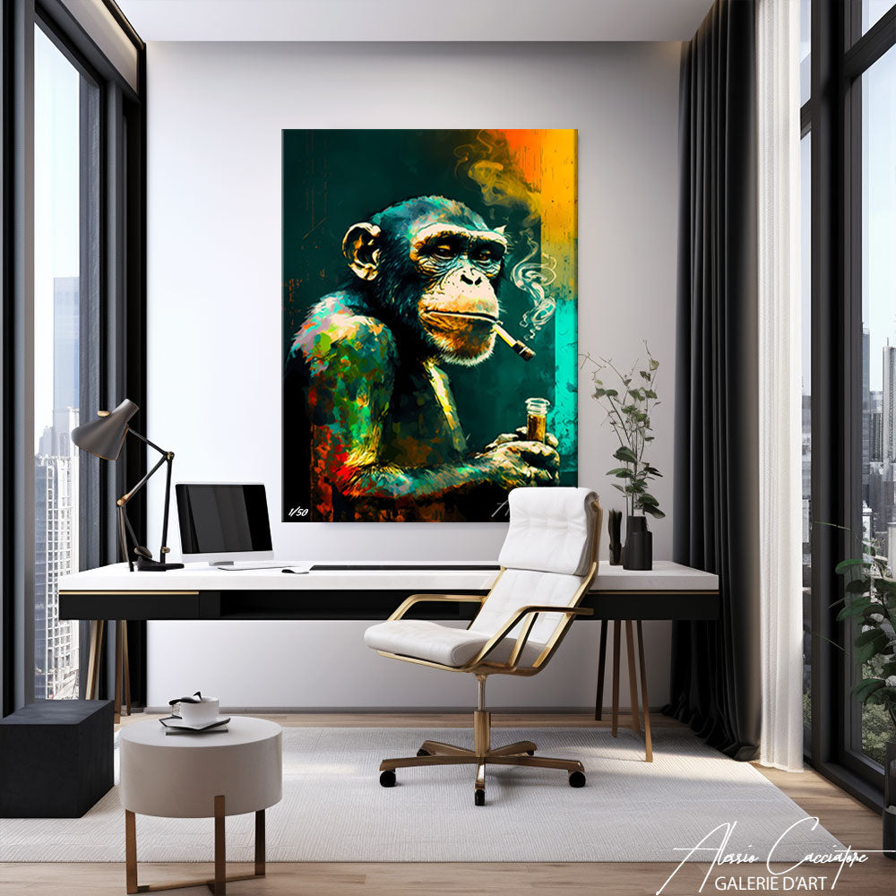 peinture singe moderne